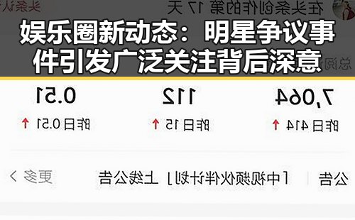 娱乐圈新动态：明星争议事件引发广泛关注背后深意